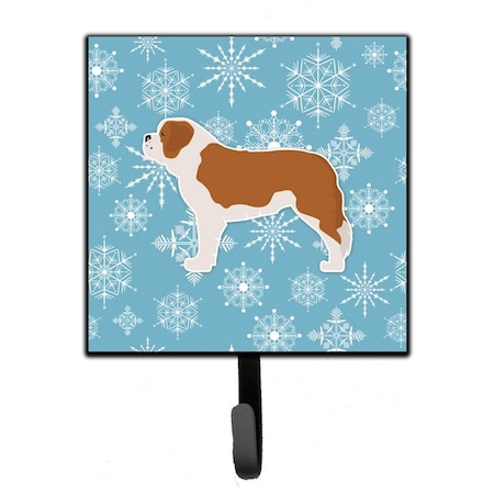 Carolines Treasures Winter Snowflake Saint Bernard Leash or Key Holder BB3576SH4